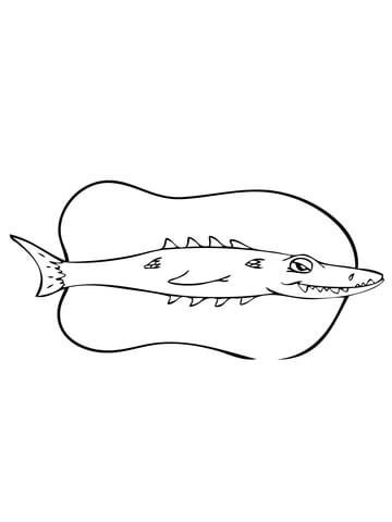 Funny Barracuda Coloring Page